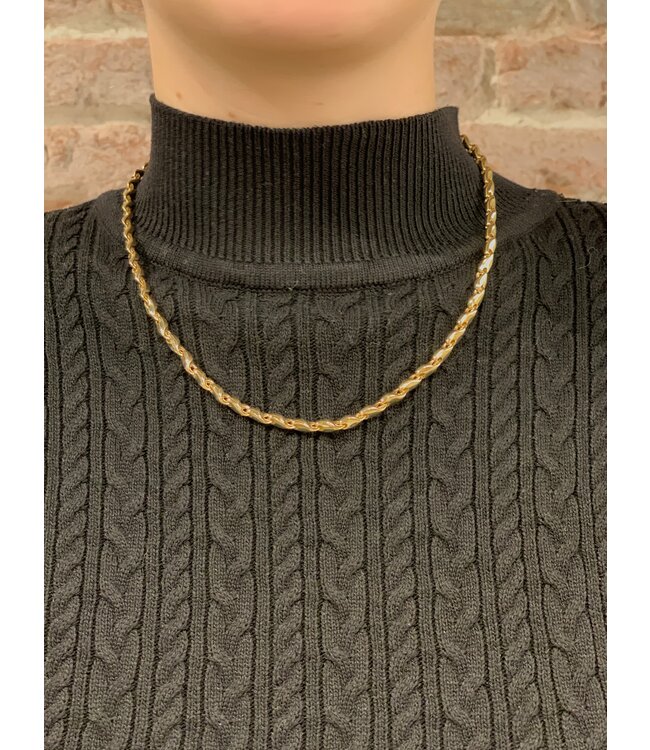 Monzario collier 1081C 45 cm. geelgoud
