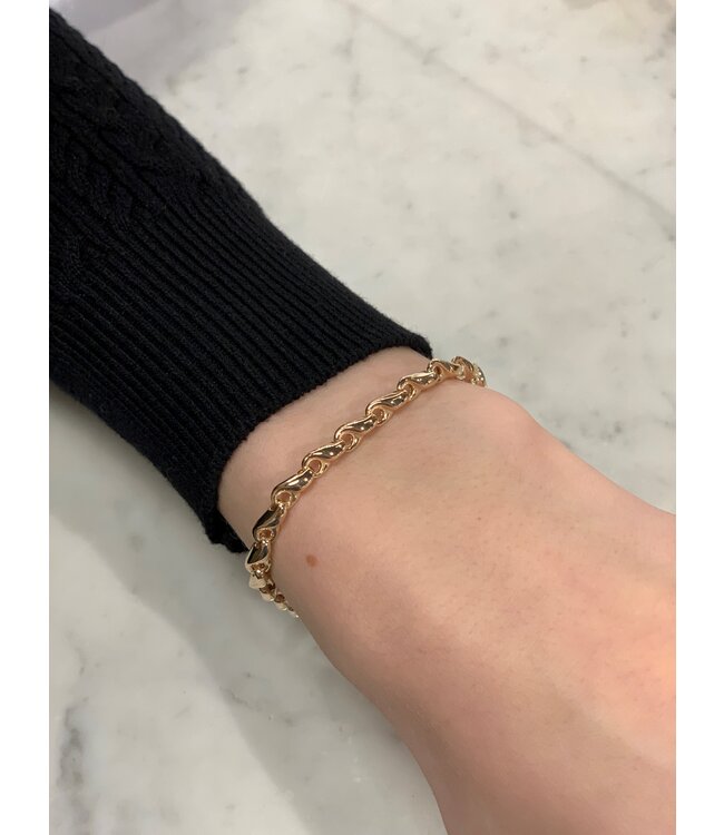 Monzario armband 1081A 19cm. 14 kt. geelgoud
