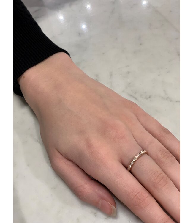 ROEMER roségouden zijbandje met diamant