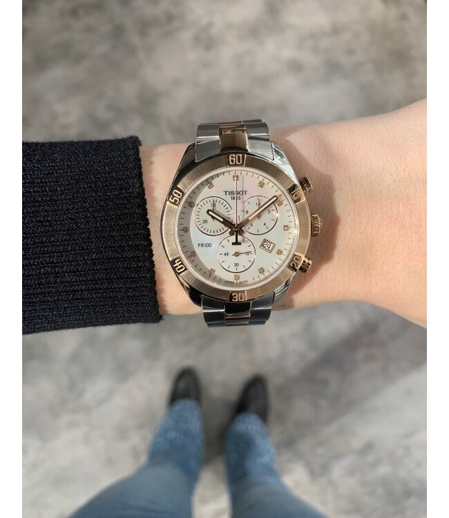 Tissot horloge PR100 Sport Chic Chronograaf T1019172211600