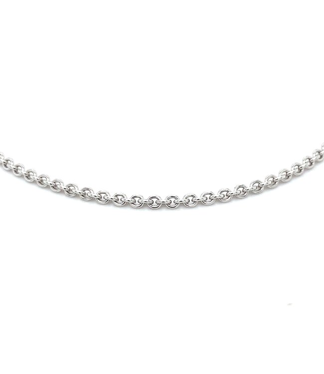 ROEMER witgouden ankercollier rond 45/2.3