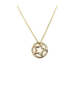 ROEMER geelgouden ketting met sterhanger