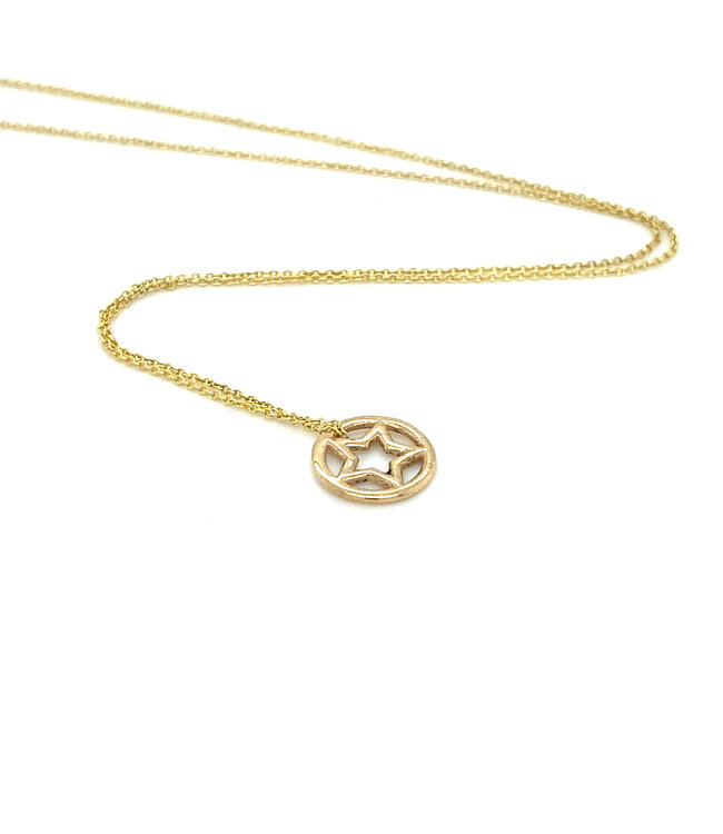 ROEMER geelgouden ketting met sterhanger