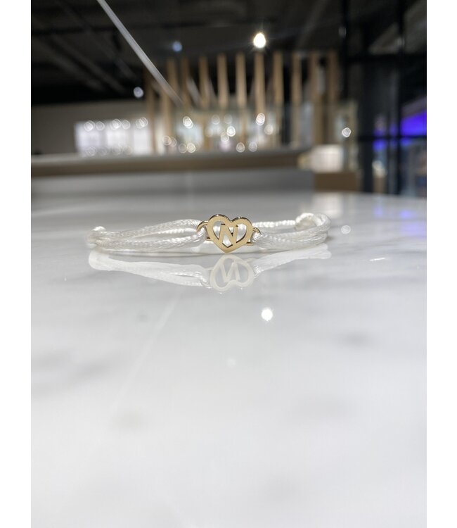 ROEMER by Bregje letterarmbandje hartje N