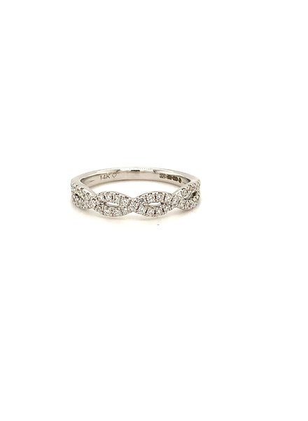 ROEMER ROEMER witgouden gedraaide ring met diamant 0.28ct FG Si