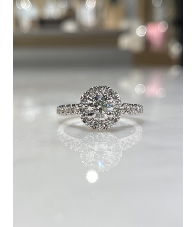 Roemer ring 18kt witgoud met 1.12 ct briljant