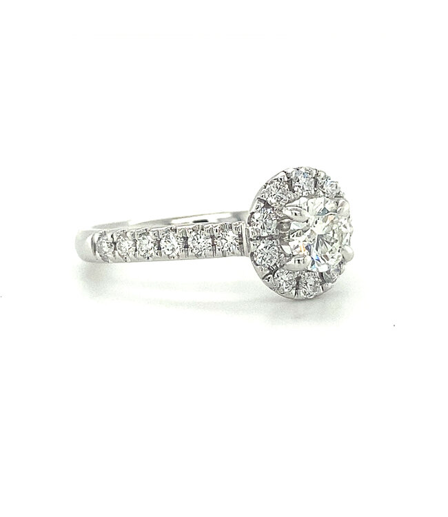 Roemer ring 18kt witgoud met 1.12 ct briljant