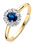 Excellent Jewelry Excellent geelgouden ring met saffier en briljant RP137027