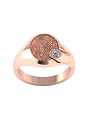 Touche Sieraden Touche Ring vingerafdruk met diamant rosegoud Toudr1