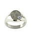 Touche Ring vingerafdruk met diamant (lab) witgoud TOUDR1