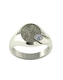 Touche Sieraden Touche Ring vingerafdruk met diamant witgoud TOUDR1