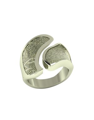 Touche Sieraden Touche Ring 2 vingerafdrukken zilver TOUDR5