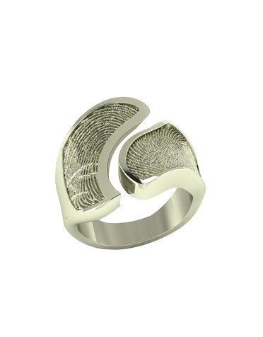 Touche Sieraden Touche Ring 2 vingerafdrukken zilver TOUDR5