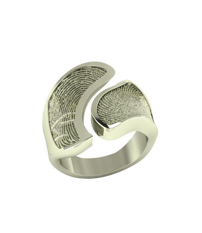 Touche Ring 2 vingerafdrukken zilver TOUDR5