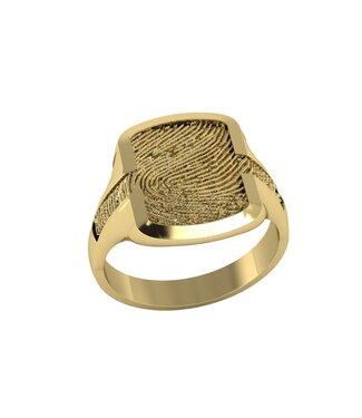Touche Sieraden Touche herenring met vingerafdruk geelgoud TOUHR3