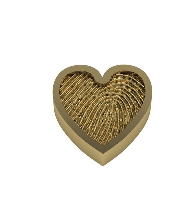 Touche hanger hartje vingerafdruk geelgoud  TOUH5-L