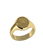 Touche Sieraden Touche Ring vingerafdruk zegelring geelgoud TOUDR3