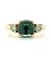 ROEMER by Bregje ROEMER by Bregje roségouden ring met groene toermalijn en diamant