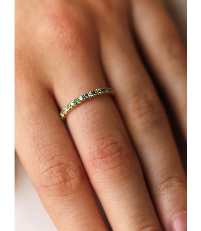 ROEMER Riviera Ring met diamant en smaragd