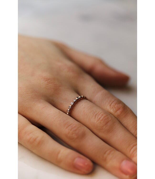 ROEMER by Bregje ring Sparkles Mini 18K rosegoud met 0.33ct diamant