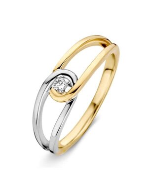 Excellent Jewelry Excellent Eye bicolor gouden ring met briljant RG416353