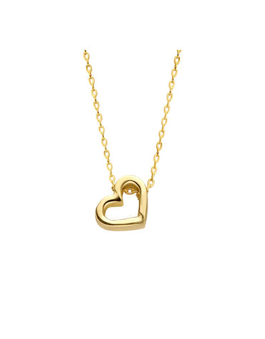 Just Franky Just Franky Capital Necklace Open Heart 39-41