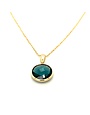 Monzario Oro Monzario geelgouden collier met London Blue Topaas 1405C