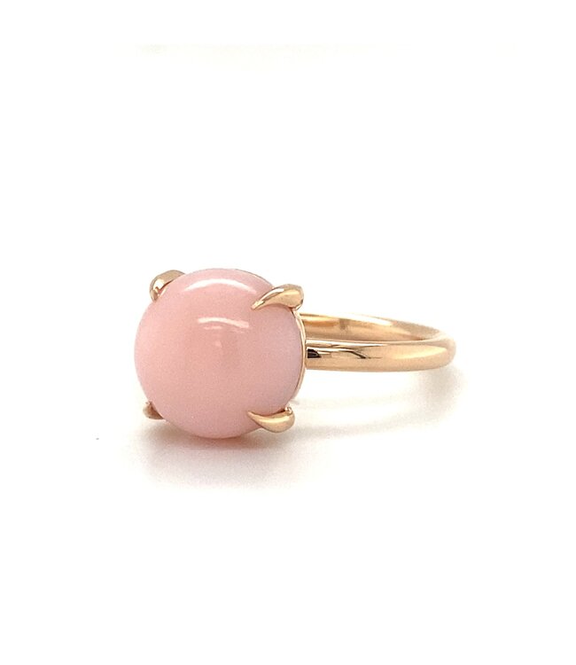 Positano roségouden ring met roze Opaal