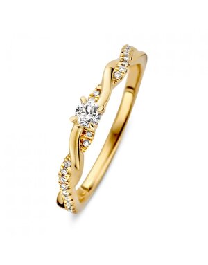 Excellent Jewelry Excellent geelgouden ring met 0,22ct diamant RX117276