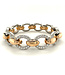 Positano armband 14k rosé- met witgoud met briljant