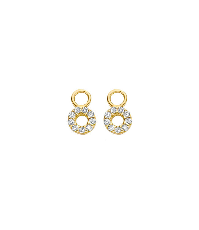 Blush 14K geelgouden oorbedels met zirkonia 9065YZI