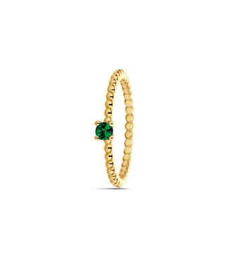 Miss Spring Miss Spring Ring Billie met smaragd MSR601SMGG-L