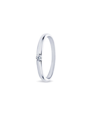 Miss Spring Miss Spring witgouden ring Bibi solitair 0.06ct