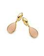 Excellent Jewelry Excellent oorringen geelgoud met roze maansteen OC137080