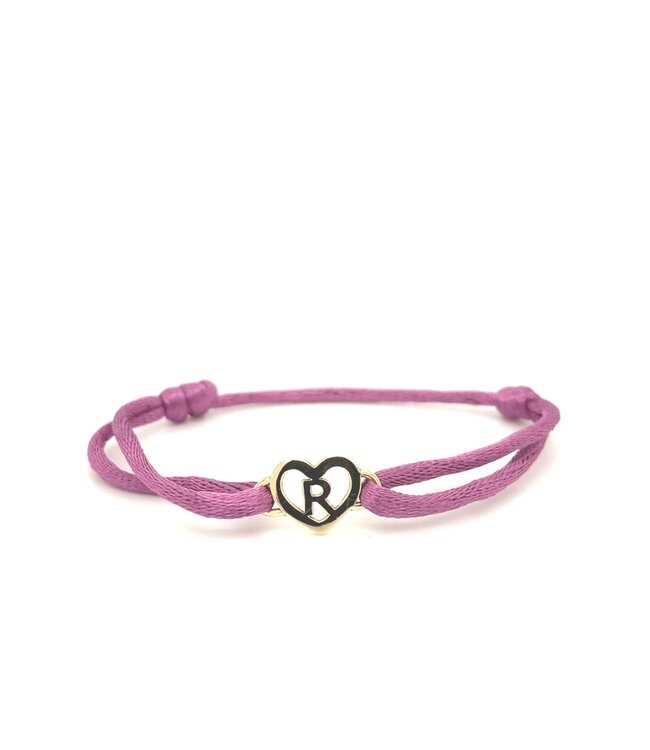 ROEMER by Bregje letterarmbandje hartje R
