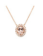 Positano Positano roségouden ketting met Morganiet en diamant