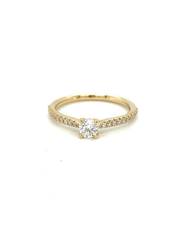 ROEMER ROEMER ring 14k geelgoud solitair met diamant L 0.51ct 56