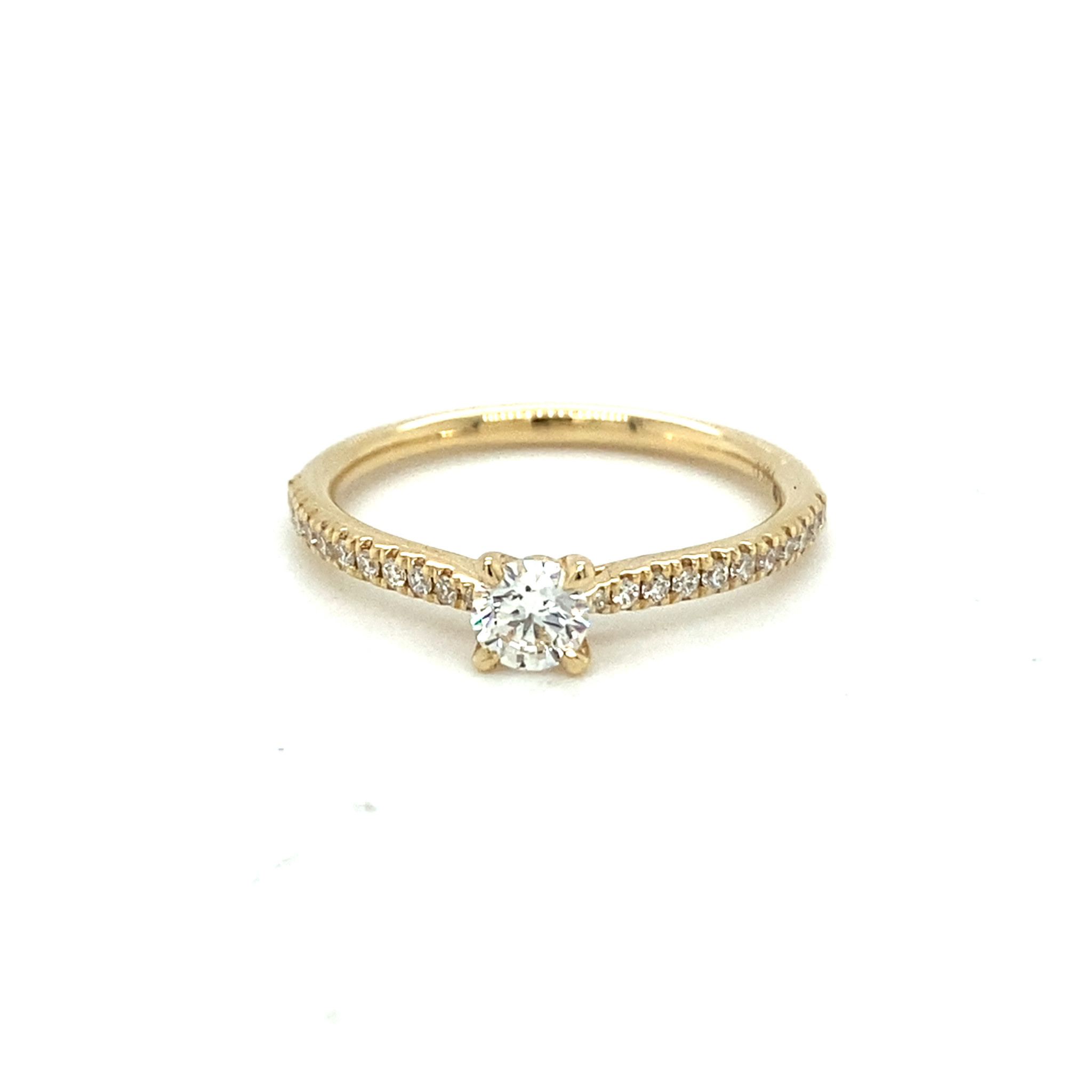 ROEMER ROEMER ring 14k geelgoud solitair met diamant L 0.51ct 56