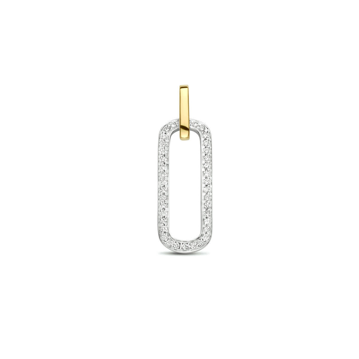 ROEMER ROEMER Bicolor gouden hanger met diamant 0.09ct