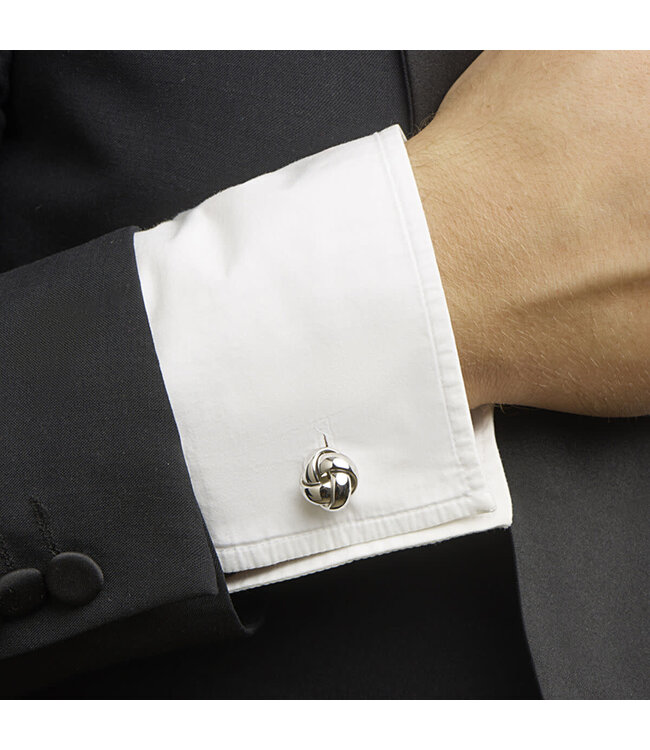 ROEMER manchetknopen zilver knoop