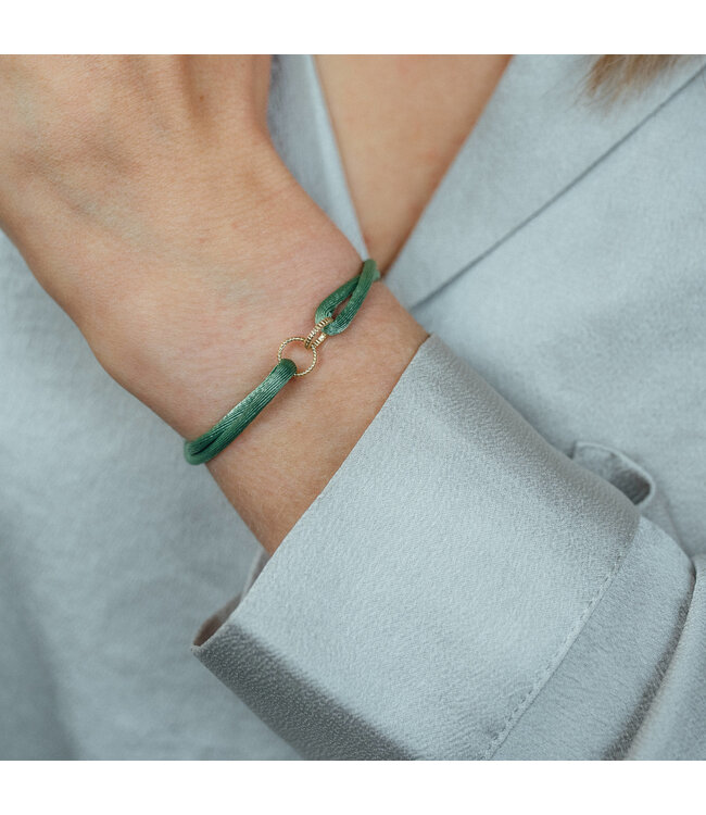 Just Franky Vintage Bracelet Double Open Circle Cord