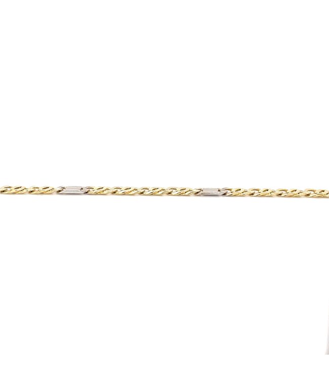 ROEMER 14k bicolor gouden armband valkenoog 3.5mm/19.5cm
