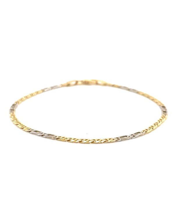 ROEMER 14k bicolor armband valkenoog 2mm/19cm