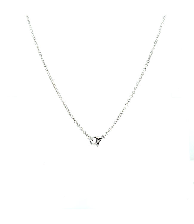 Positano 18k witgouden collier 70cm