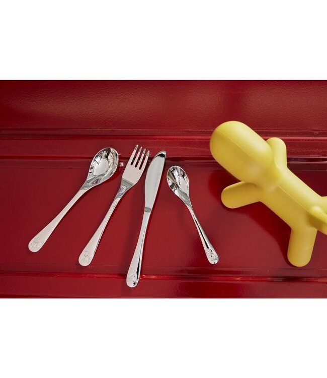 Kindercouvert Huisdieren, 4-delig, RVS