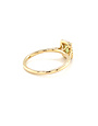 ROEMER ROEMER ring 14K geelgoud rechthoek entourage groene saffier 0.61ct met diamant 0.09ct 53