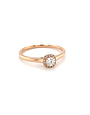 ROEMER ROEMER ring 14k rosegoud cushion met diamant 0.25ct 55