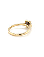 ROEMER ROEMER ring 14K geelgoud vierkant entourage rookkwarts met diamant 0.11ct 57