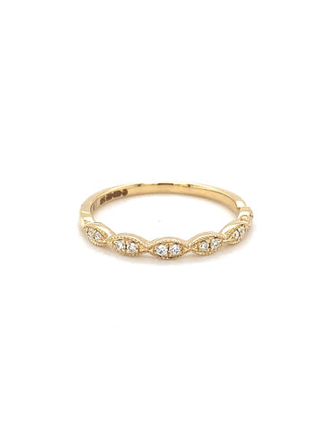 ROEMER ROEMER ring 14K geelgoud vintage look met diamant 0.11ct 55