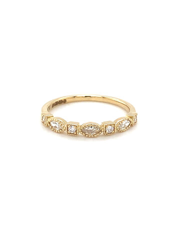 ROEMER ROEMER ring 14K geelgouden vintage look met diamant 0.29ct 54
